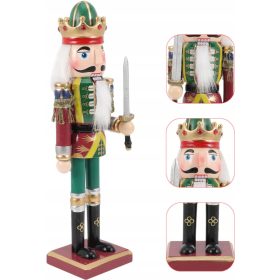  FIGURINETĂ DE CĂRĂCIUN SĂRBĂTOR DE NUCĂ DE LEMN