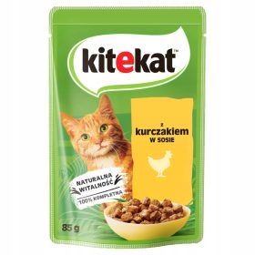  KITEKAT plic 85g pentru pisici, pui in sos