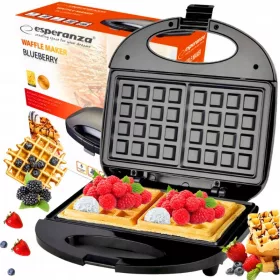    Aparat de vafe Esperanza BLUEBERRY-EKT008 1000 W negru + masaj pentru cap MASAGER CAP RABBERS PENTRU SPA UTILITATE DE RIDICAT Masaj cap, masaj scalp