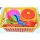  UTENSILE DE BUCĂTĂTARE din plastic COLORATE într-un COȘ BOLO UTENSILE de jucărie