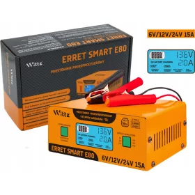  REDRESSOR AUTO ERRET SMART CHARGER AGM GEL 6V 12V 24V 15A