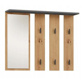    Raft suspendat placa laminata TopEshop antracit, stejar artizanal