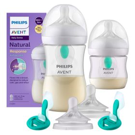    Flacon Avent RESPONSE 260+125ml natural cu insert, kit de pornire