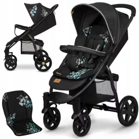    Cărucior de până la 22 kg ROȚI MARI SET DE ACCESORII LIONELO ANNET + inserție moale hidrofobă pe două fețe Lionelo Seatliner pentru cărucior