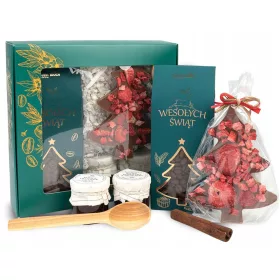    Set cadou DE CRACIUN, cadou de Sfantul Nicolae, pachet cu cafea cu ciocolata