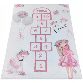    COVOR 120x180 HOPSCOTCH ROZ DESCHIS ANTIALUNECARE PENTRU COPII.