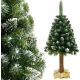  BRAD DE CRACIUN ARTIFICIAL PE TRUNCHI DE PIN DIAMANT 100 cm TRUNCHI NATURAL