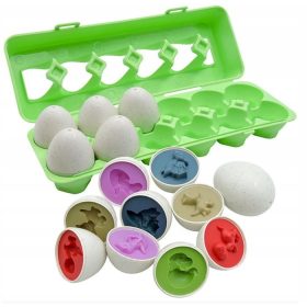    Puzzle educativ Montessori pentru sortarea ouălor de dinozaur pentru copii