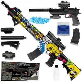    Rifle Skleplolki SAFE RIFLE GUN 2 IN 1 LASER + Carte de autocolante, benzi desenate Sklep_lolki