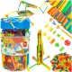 SET CREATIV DE PAIE Blocuri de construcție Tuburi Bastoane Găleată 560 buc