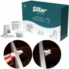    Încuietori magnetice invizibile Sillar pentru sertare - 10 buc