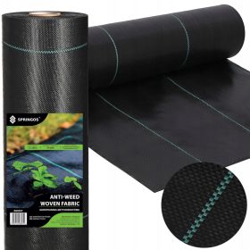    Țesătură de mulci agricol (anti buruieni) Springos negru 110 x 10000 cm 70 g/m²
