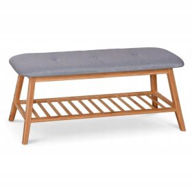  Bancuta tapitata Halmar 100 x 44 x 30 cm nuante de gri