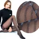  GLITTER MULTIcolor Colanți de damă cu model foarte strălucitor REVELION