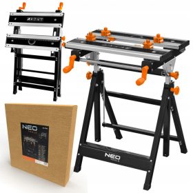    NEO Banc de lucru reglabil, capacitate de încărcare din aluminiu 100 kg cu fălci