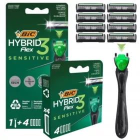  Aparat BIC Hybrid 3 Flex SENSITIVE + 8 cartușe