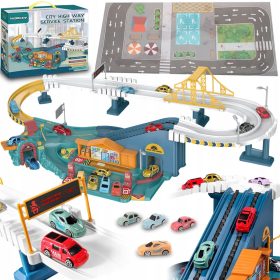    PISTĂ DE CURSE AUTO INTERACTIVE MAȘINI ARCURI PENTRU COPII PONTUL