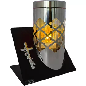   Lampion Solar Modern din Oțel cu Reglare a Înălțimii și Acumulator Puternic