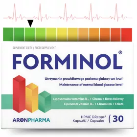   Forminol® - Capsule HPMC pentru reglarea nivelului de glucoză și metabolism, 30 buc.