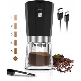   râșniță electrică MatMay MORĂ ELECTRICĂ PENTRU râșarea boabelor de cafea 46 W negru