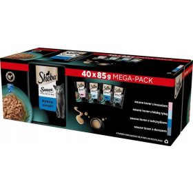    SOS SHEBA COLECȚIE AROMURI DE PEȘTE ALIMENTE ÎN SOS PENTRU PISIC MIX DE Arome 40x85g