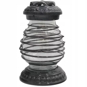 Lampion Ceramic Negru cu Ornamente Elegante LC14