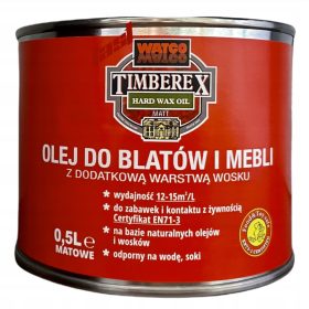  Timberex Hard-Wax Oil pentru blaturi si mobilier 500 ml mat