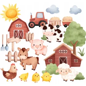  Autocolante ANIMALE FERMA ȚARA 50x100cm FM1