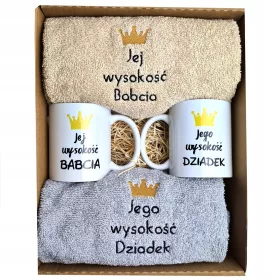    Set cadou Căni + Prosoape pentru cupluri CADOU pentru Sărbători Aniversare de Nuntă
