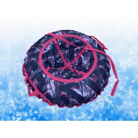   Sanie Tub pentru Zapada, Sanie Gonflabila pentru Zapada, Cerc 100 cm, Roz