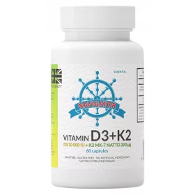   Supliment Nutritiv Navigator cu Vitamina D3 10000 IU și Vitamina K2 MK-7 200 μg - 60 Capsule