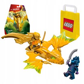    LEGO Ninjago Arin și atacul dragonului 71803 + Pungă de hârtie LEGO 6315786 galbenă 24x8x18 cm