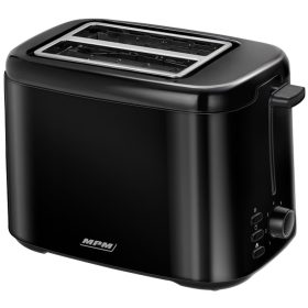    MPM MTO-07/C Pâine de pâine Dezghețare pâine 800W 2 prăjituri Crutoane Negru
