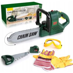    Little Lumberjack Set Motoferăstrău pentru copii Mănuși Ochelari de protecție