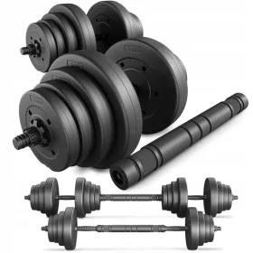    Haltere bituminoase reglabile, haltere de 40 kg, set de gantere Trex Sport 2x20 kg