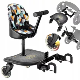    Pat extensibil pentru caruciorul X Rider, negru + Perna pentru pat