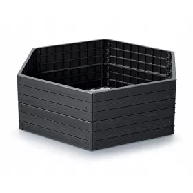    Ghiveci Prosperplast 148 cm x 129 x 25 cm plastic nuante de gri si argintiu