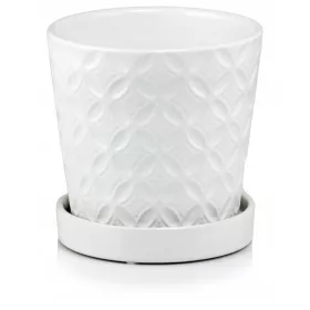    Ghiveci Polnix 15 cm x 15 x 15 cm diametru 15 cm ceramica alba