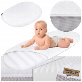    Saltele Manufaktura Saltea pentru gondola 76x35 mediu ferm 76x35x3,5 cm + Pana pentru gondola Manufaktura Materacy alb 38 x 30 x 7,5 cm