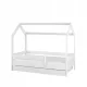  Pat copii HOME BABY BOO 180x80 + sertar + saltea SMOOTH WHITE
