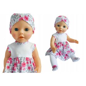  Set: rochie, bentita si colanti | Bebelus nascut 43 cm