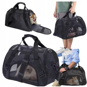  Lewer transporter 47 cm x 25 cm x 28,5 cm negru