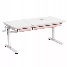    Birou ergonomic reglabil pentru copii Spacetronik XD 120x60 alb si roz