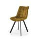  Scaun din catifea Halmar, nuante de galben, 1 buc.