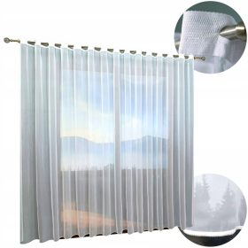    PERDEA GATA DIN VOIL PE BANDĂ JACQUARD cu PLUMB PLUMB 300x240