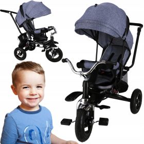    Trike Fix V3 Tricicletă gri + autocolante clasice EcoKidWood 1 buc.