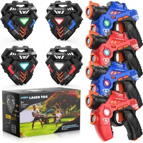    PISTĂ LASER PAINTBALL LASER TAG PUSCĂ LUMINĂ SET DE 4 MODURI × 4