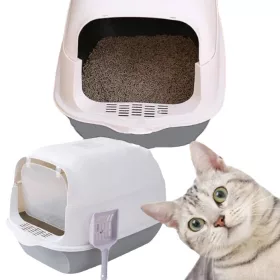  Litier pentru pisici inchis cu filtru GREY CAT14