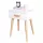  ModernHome Masuta de cafea dreptunghiulara scandinava 46 x 36 x 58cm alb