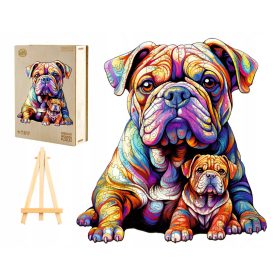    Pasjo24 puzzle din lemn 240 de piese PUZZLE MARE DIN LEMN 300 de piese BULLDOG ENGLISH ÎN CUTIE DE LEMN puzzle din lemn K520